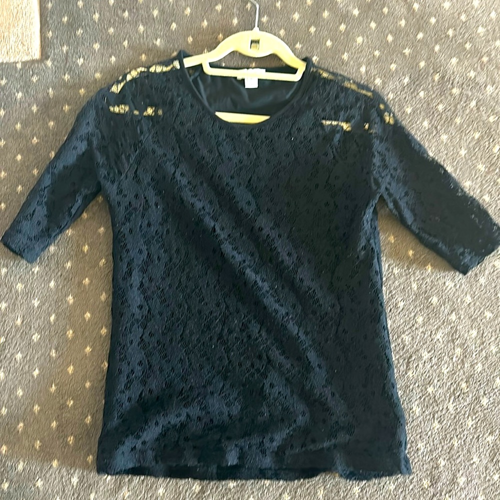 Reiss black lace top